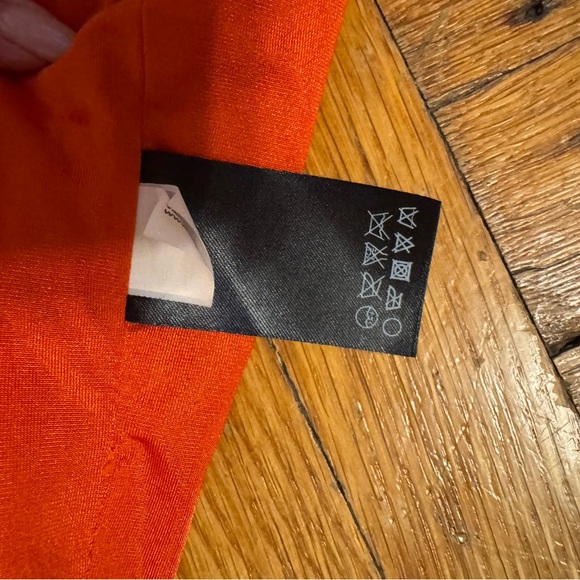 Bebe Red/ Orange One Shoulder Cocktail Dress - Picture 9 of 11